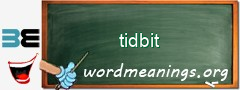 WordMeaning blackboard for tidbit
